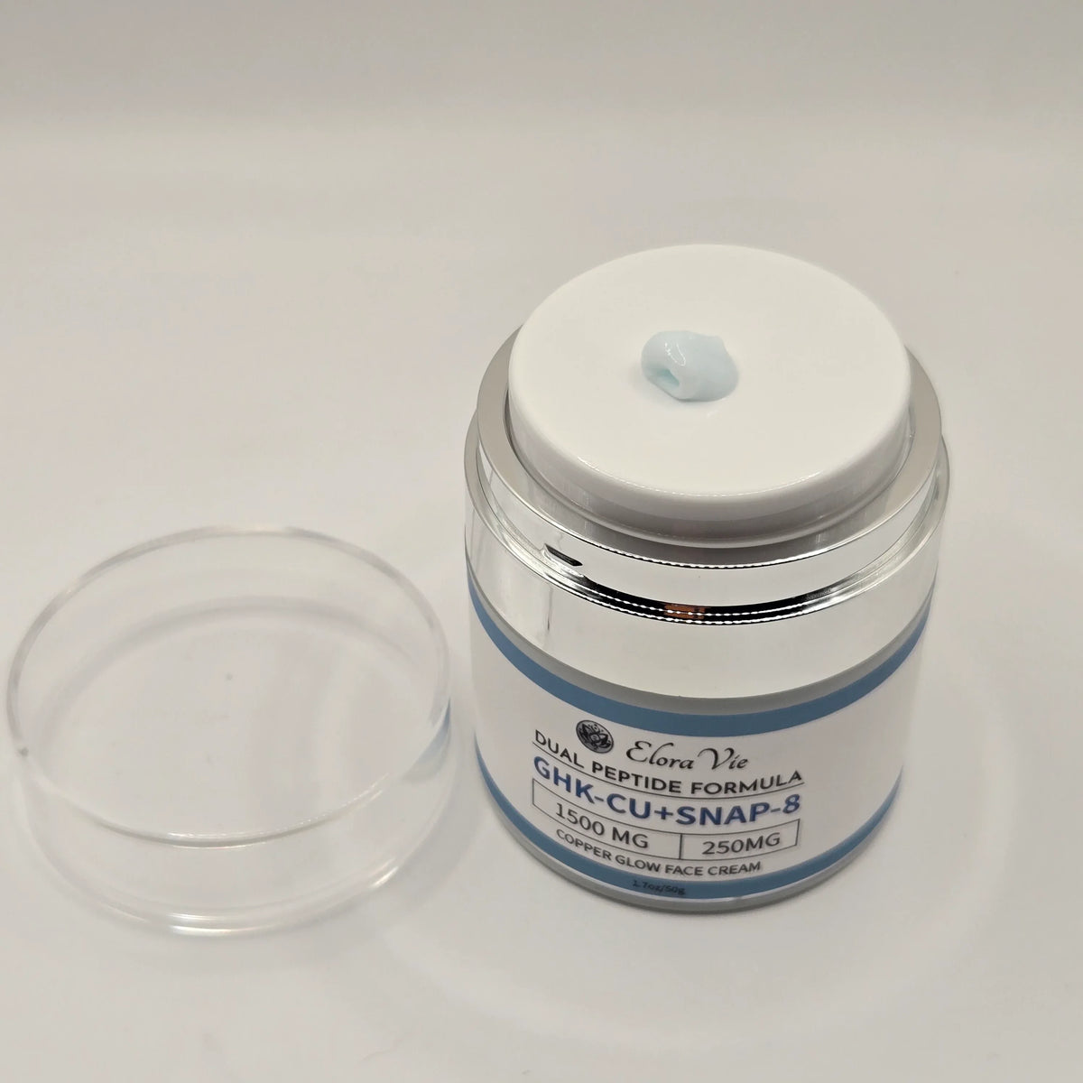 Eloravie Copper Glow Face Cream jar, open